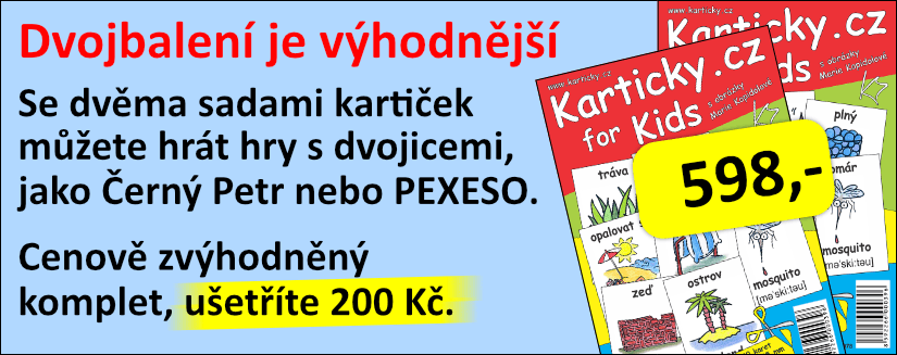 Angličtina s obrázky pro děti - kartičky